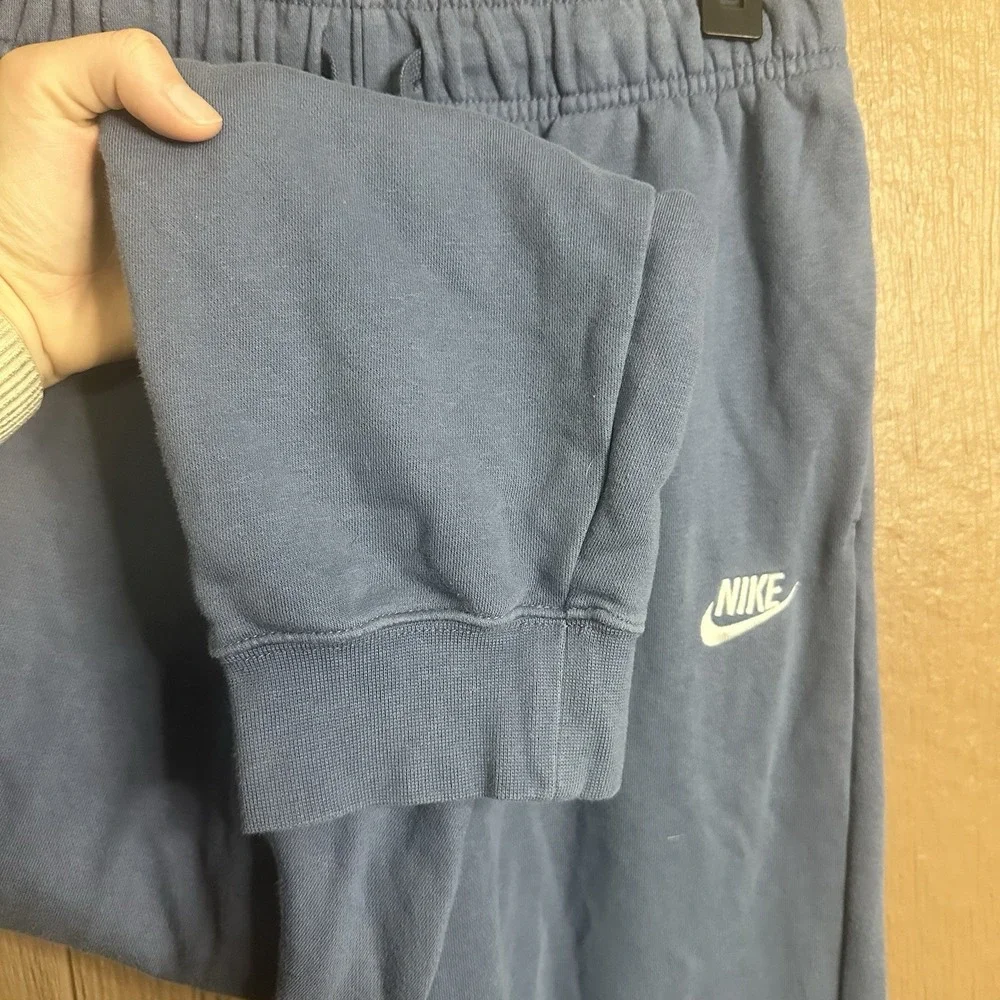 Nike Unisex Club Fleece Pant‎ Jogger Mid Rise Light Blue Sz M Loungewear Casual